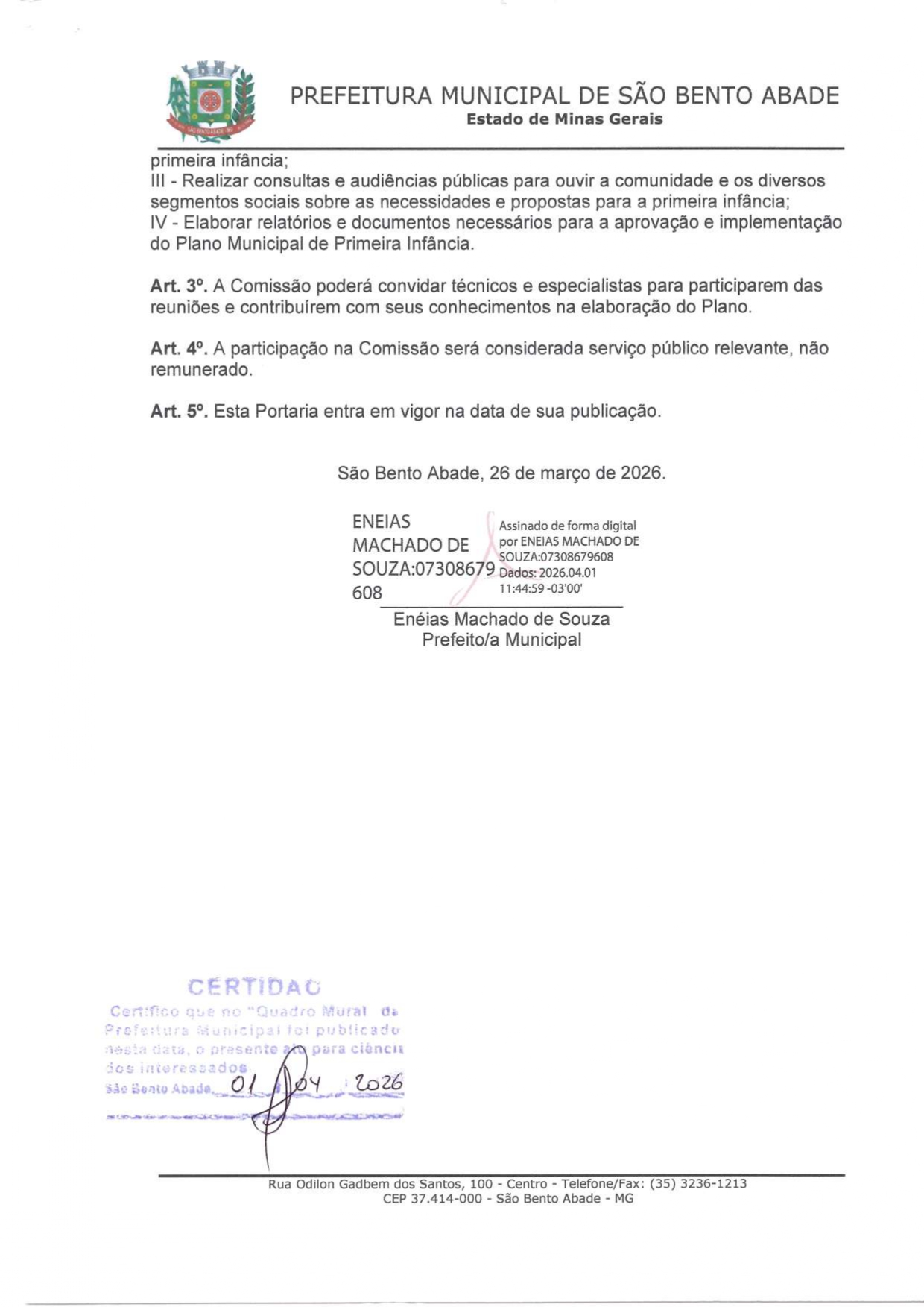 portaria 026 2026 2