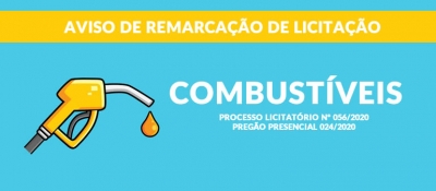 Aviso de remarcação de Edital