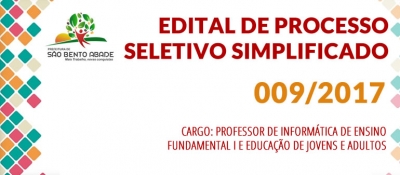 PS Nº 009/2017 - Professor de Informática